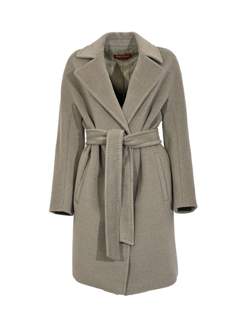 Cappotto a vestaglia Scire in beaver di lana Grigio MAX MARA STUDIO | 2526016112600032